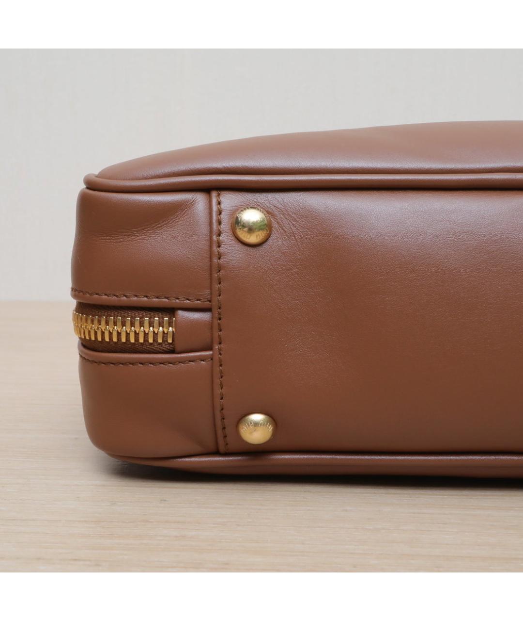 MIU MIU Коричневая кожаная сумка через плечо, фото 9