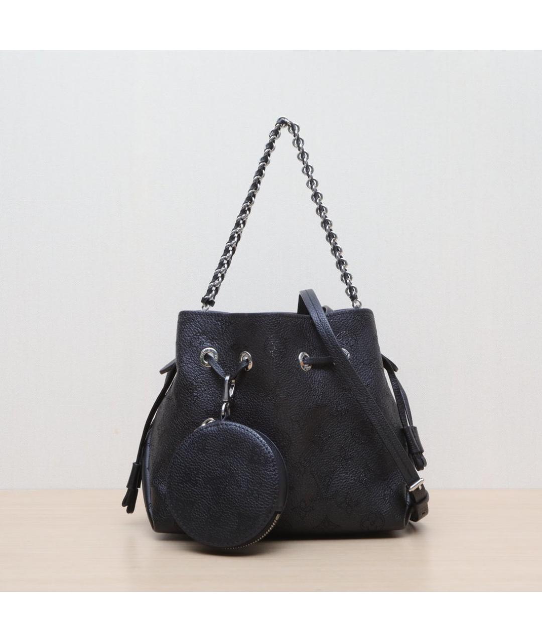 LOUIS VUITTON Черная кожаная сумка через плечо, фото 3