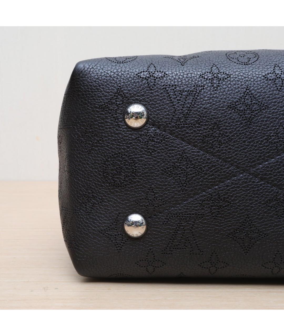 LOUIS VUITTON Черная кожаная сумка через плечо, фото 9