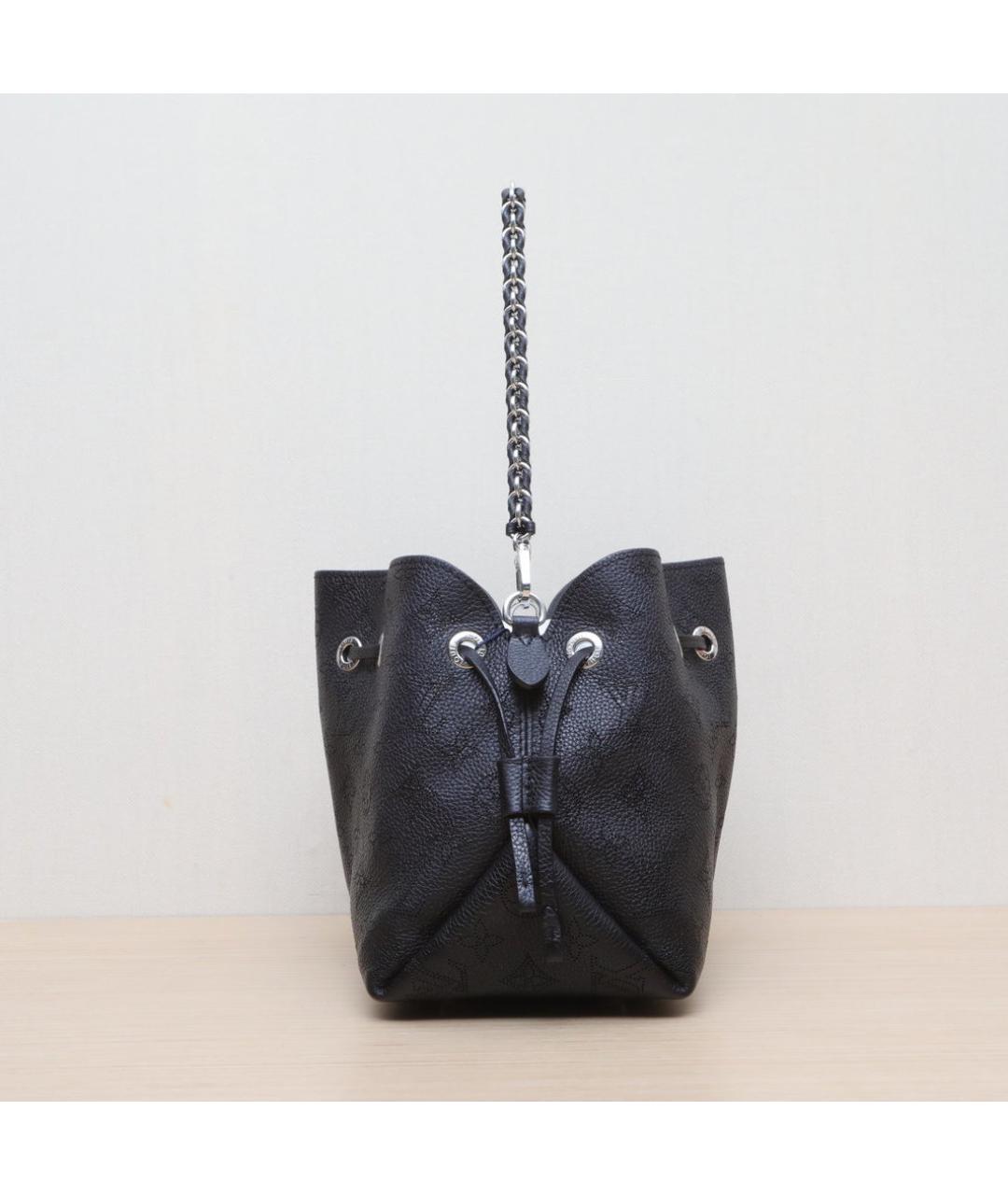 LOUIS VUITTON Черная кожаная сумка через плечо, фото 5