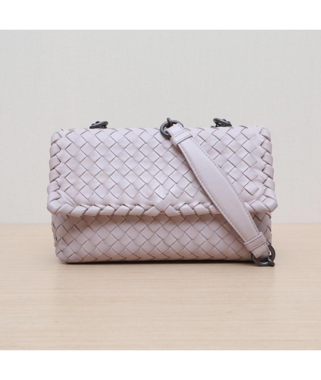 BOTTEGA VENETA Розовая кожаная сумка через плечо, фото 3