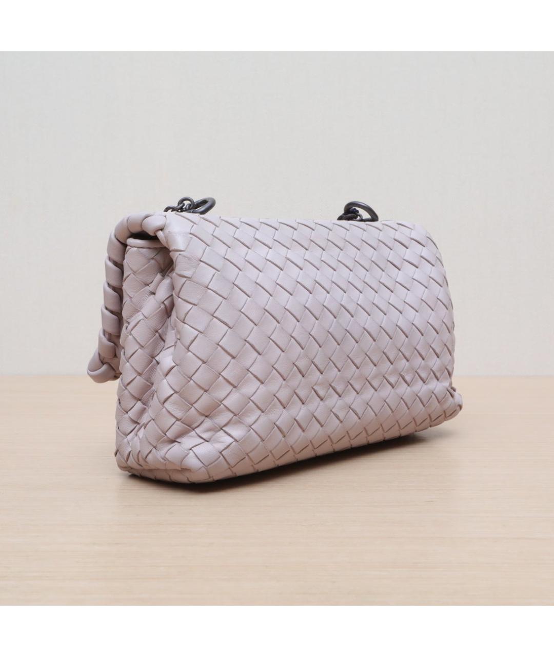 BOTTEGA VENETA Розовая кожаная сумка через плечо, фото 6