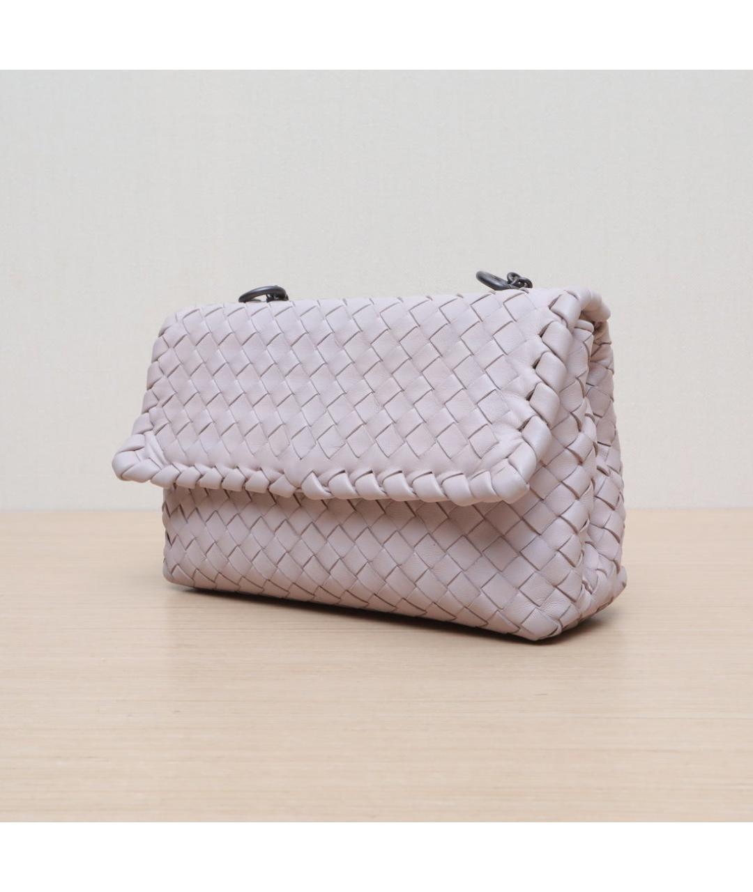 BOTTEGA VENETA Розовая кожаная сумка через плечо, фото 4