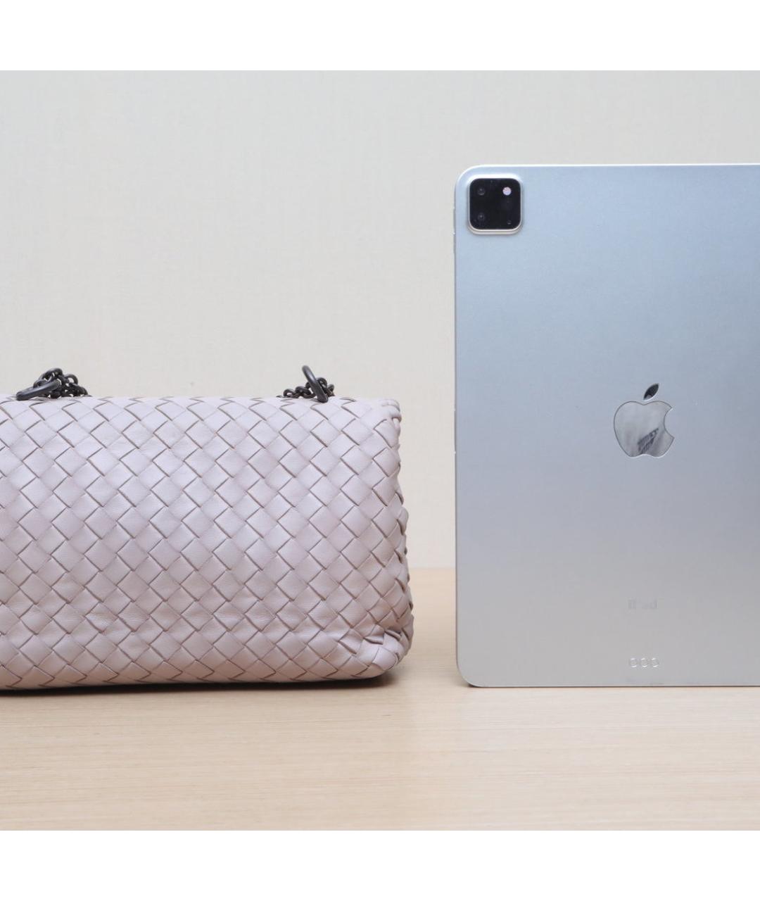 BOTTEGA VENETA Розовая кожаная сумка через плечо, фото 7