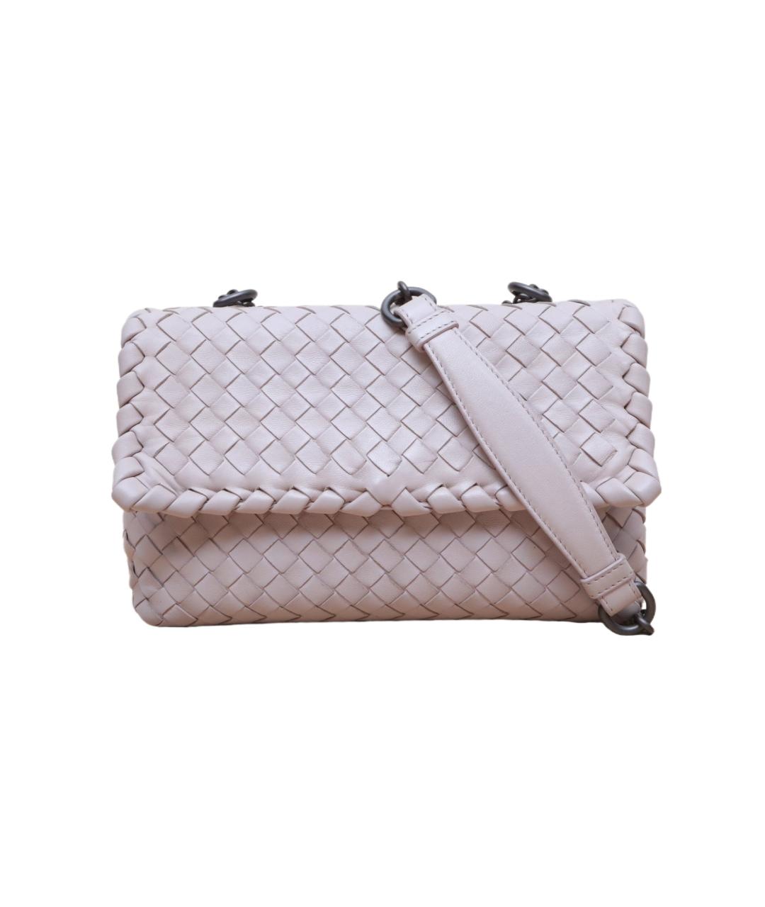 BOTTEGA VENETA Розовая кожаная сумка через плечо, фото 1