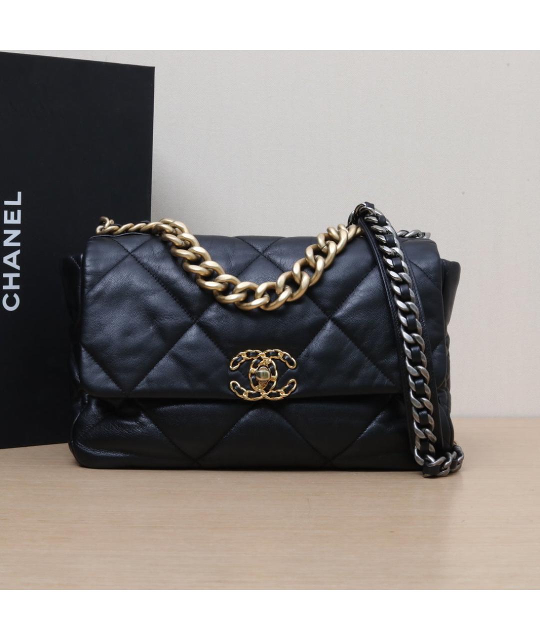 CHANEL Черная кожаная сумка через плечо, фото 2