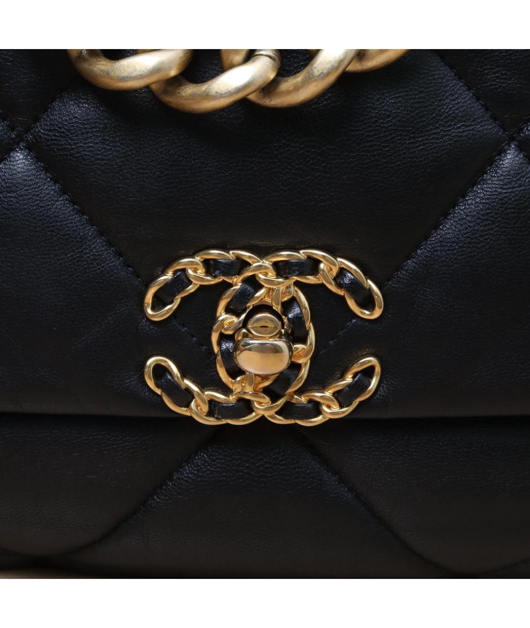 CHANEL Черная кожаная сумка через плечо, фото 8