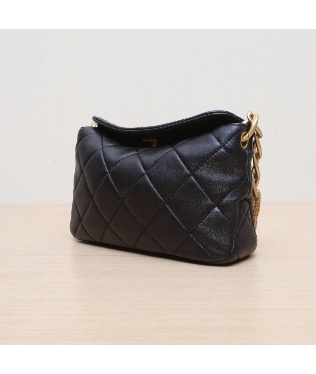 CHANEL Черная кожаная сумка через плечо, фото 4