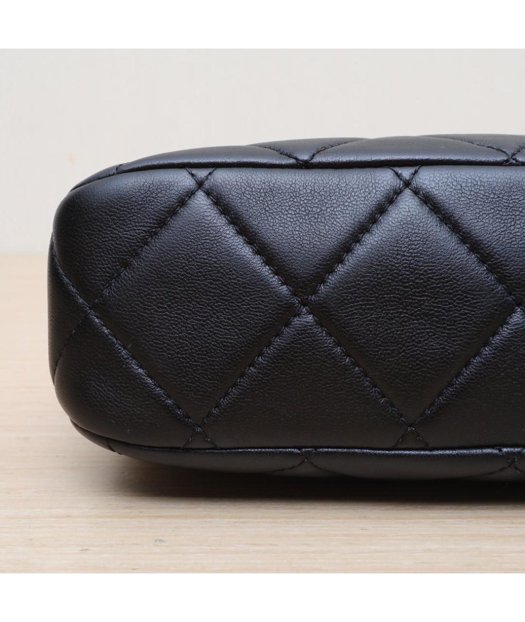 CHANEL Черная кожаная сумка через плечо, фото 9