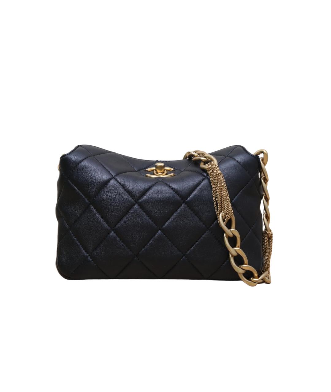 CHANEL Черная кожаная сумка через плечо, фото 1