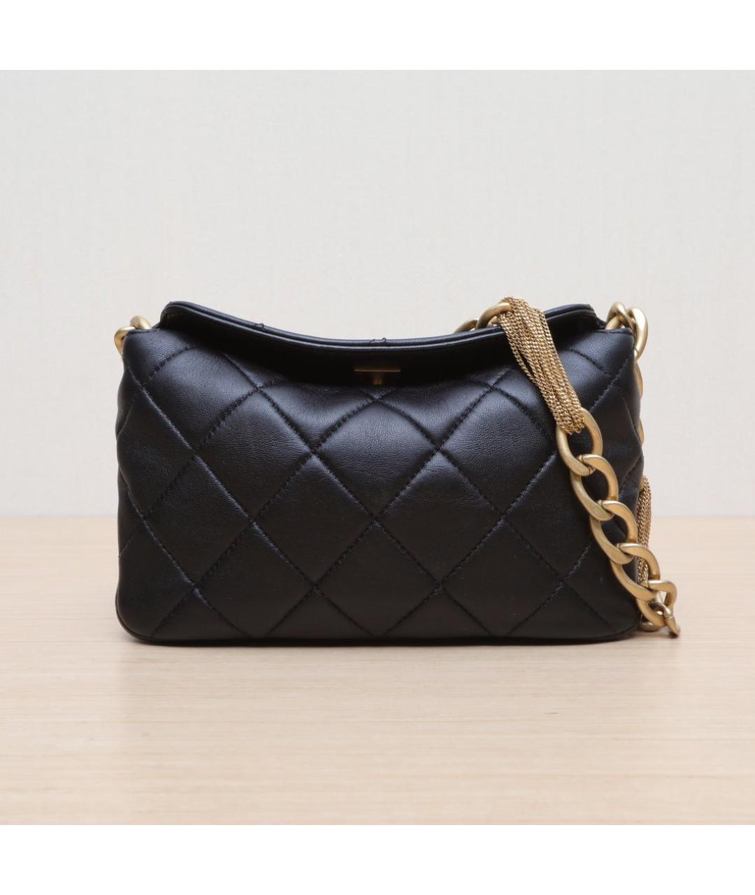 CHANEL Черная кожаная сумка через плечо, фото 3