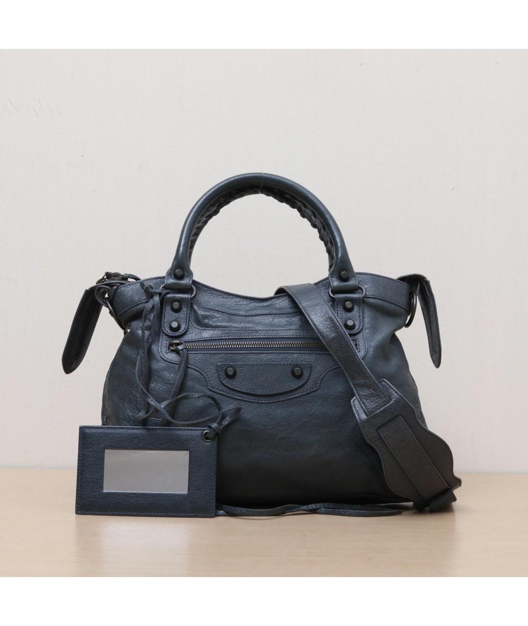 BALENCIAGA Зеленая кожаная сумка через плечо, фото 3