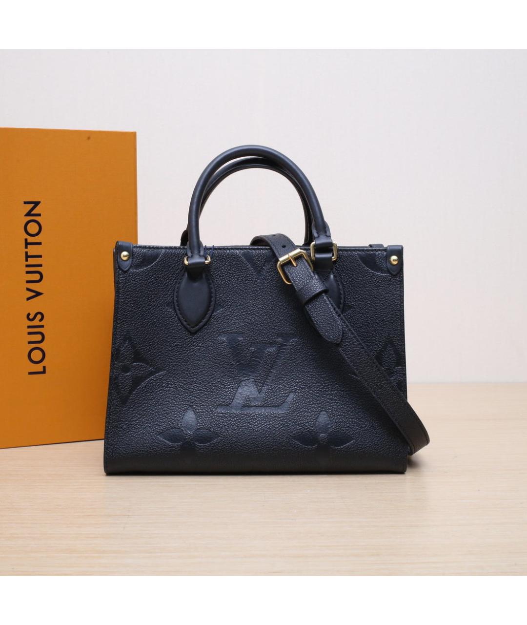 LOUIS VUITTON Черная кожаная сумка через плечо, фото 2