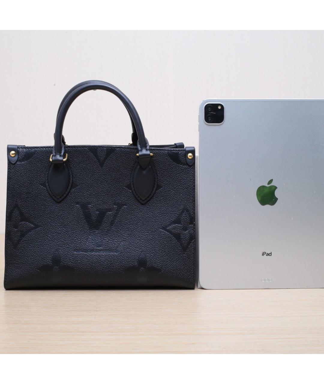 LOUIS VUITTON Черная кожаная сумка через плечо, фото 7