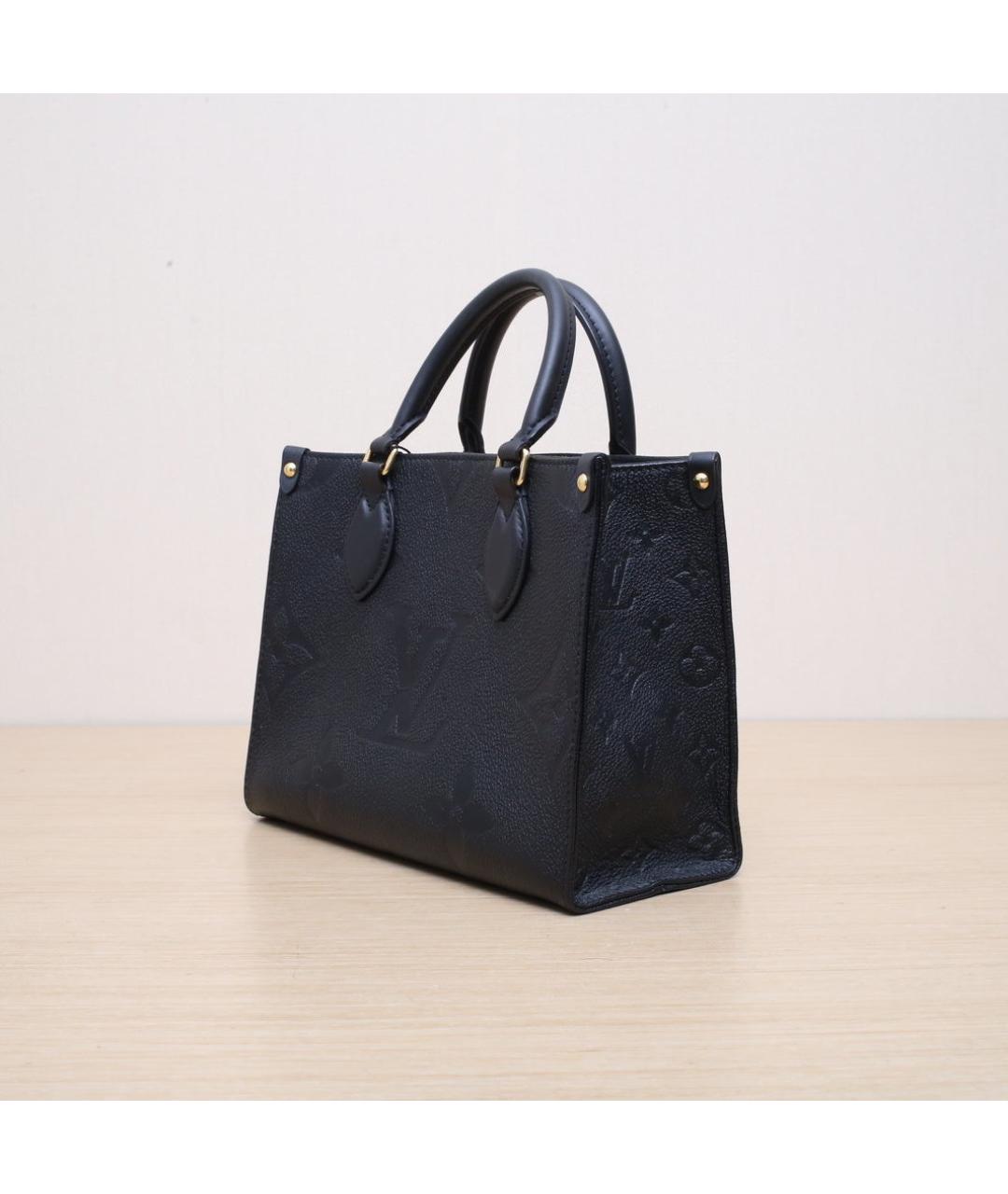 LOUIS VUITTON Черная кожаная сумка через плечо, фото 4