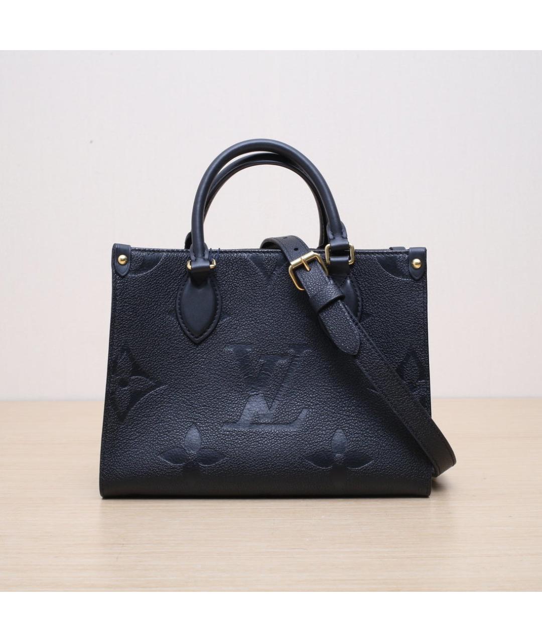 LOUIS VUITTON Черная кожаная сумка через плечо, фото 3