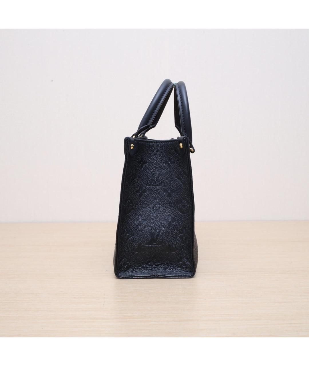 LOUIS VUITTON Черная кожаная сумка через плечо, фото 5