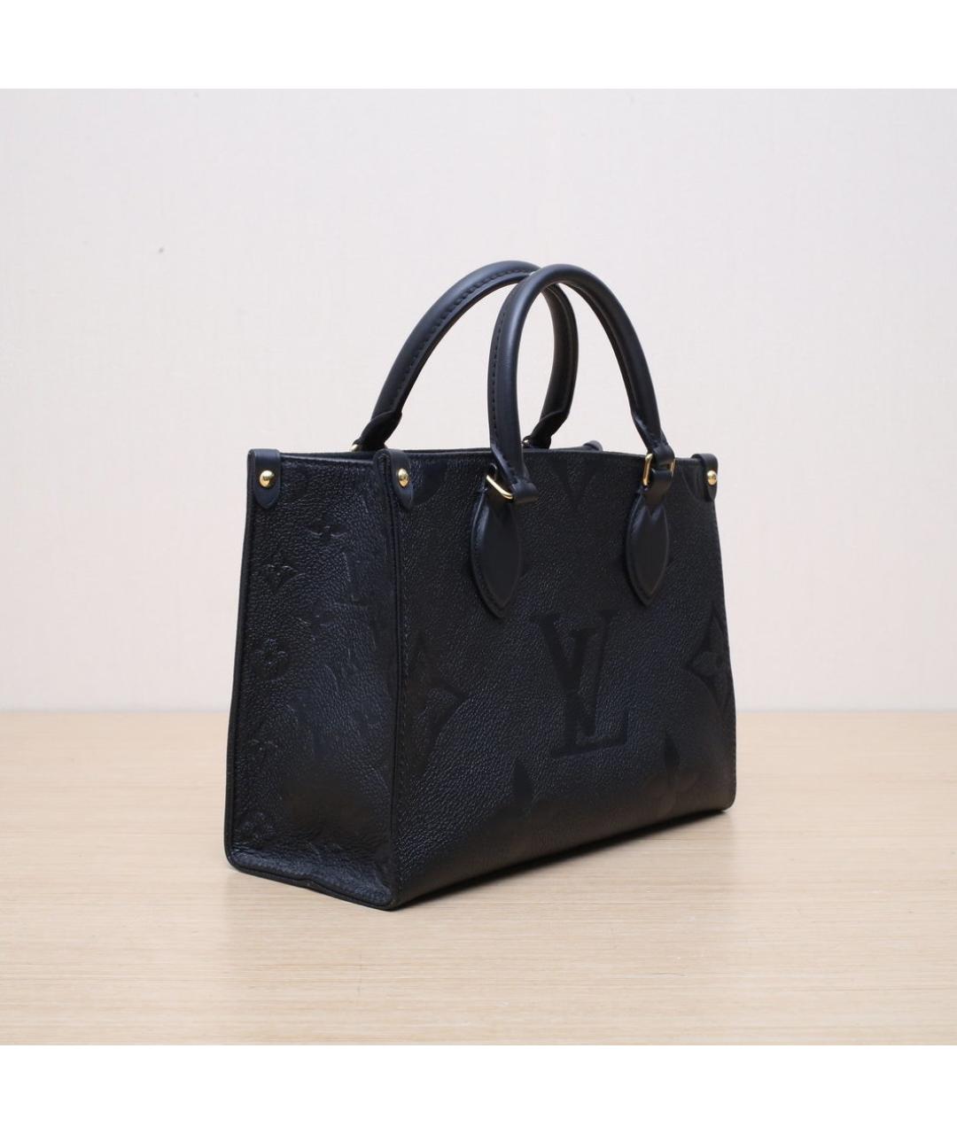 LOUIS VUITTON Черная кожаная сумка через плечо, фото 6