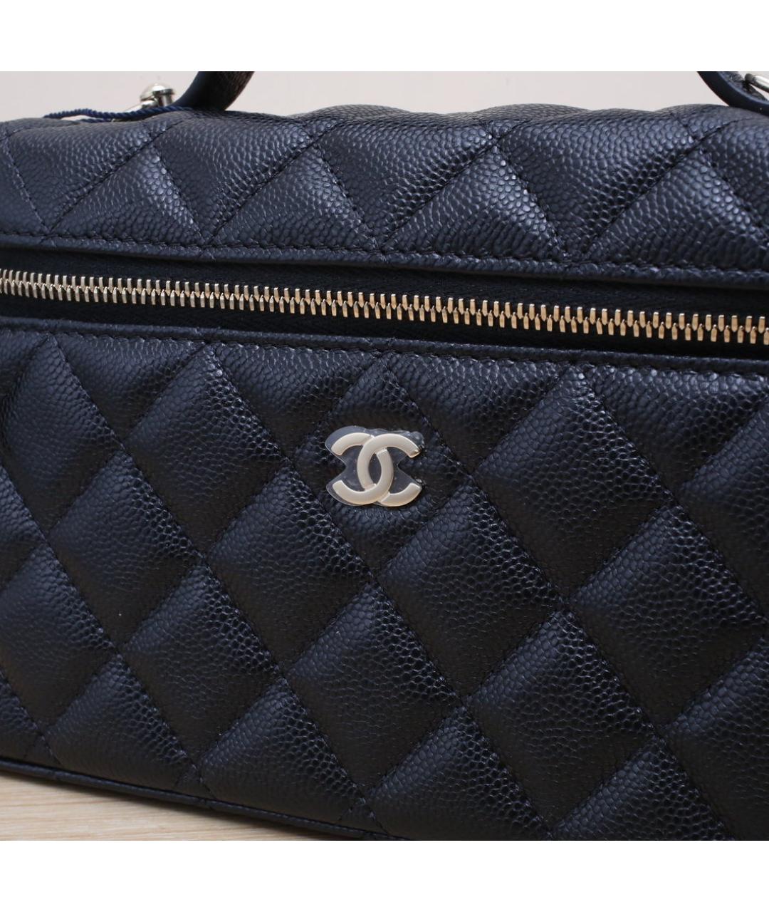 CHANEL Черная кожаная сумка через плечо, фото 8