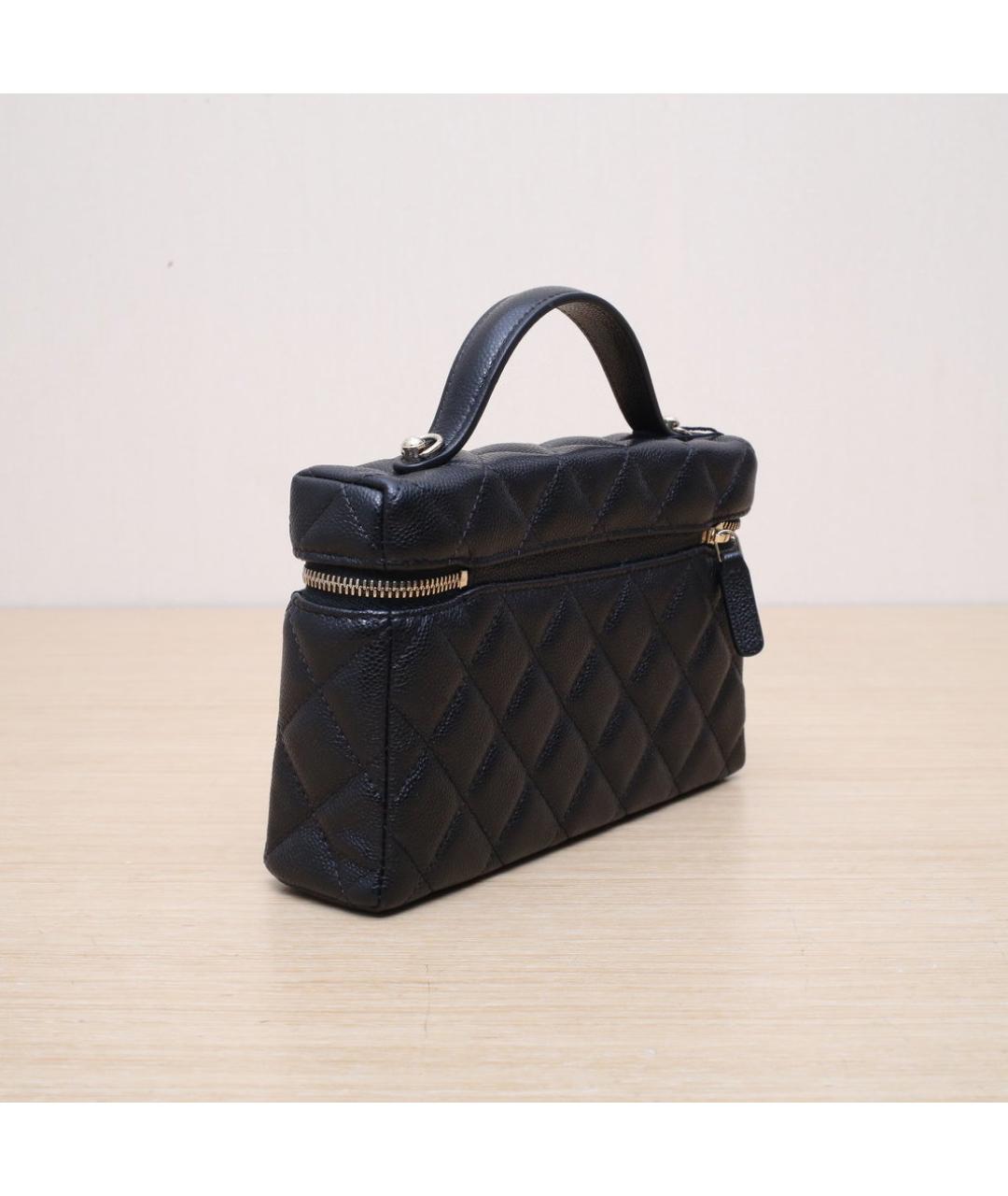 CHANEL Черная кожаная сумка через плечо, фото 6