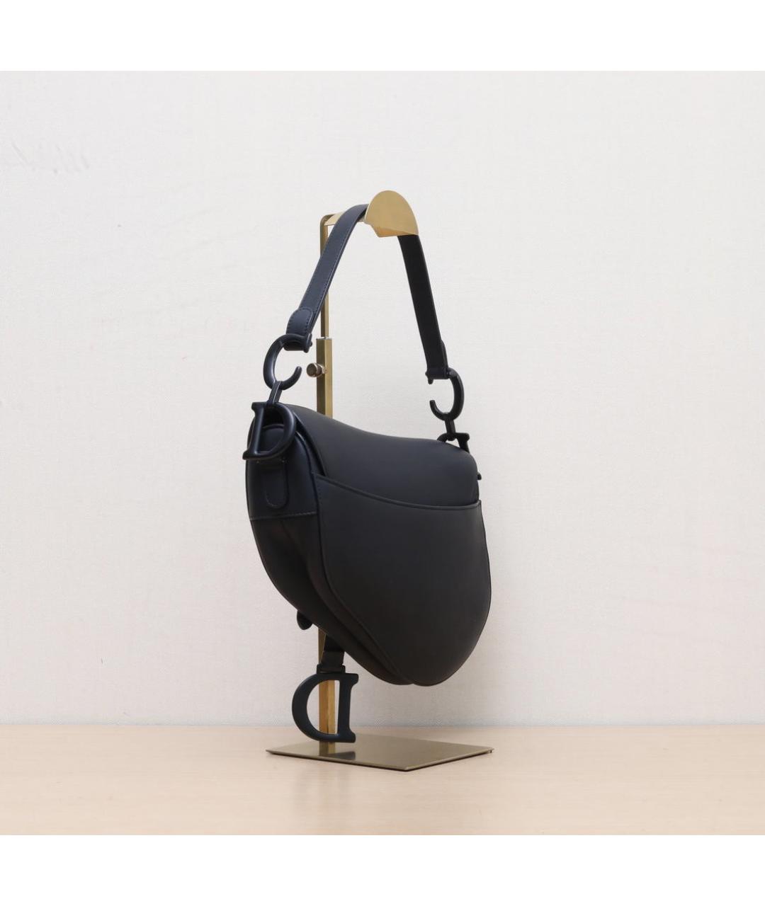 CHRISTIAN DIOR Черная кожаная сумка через плечо, фото 6