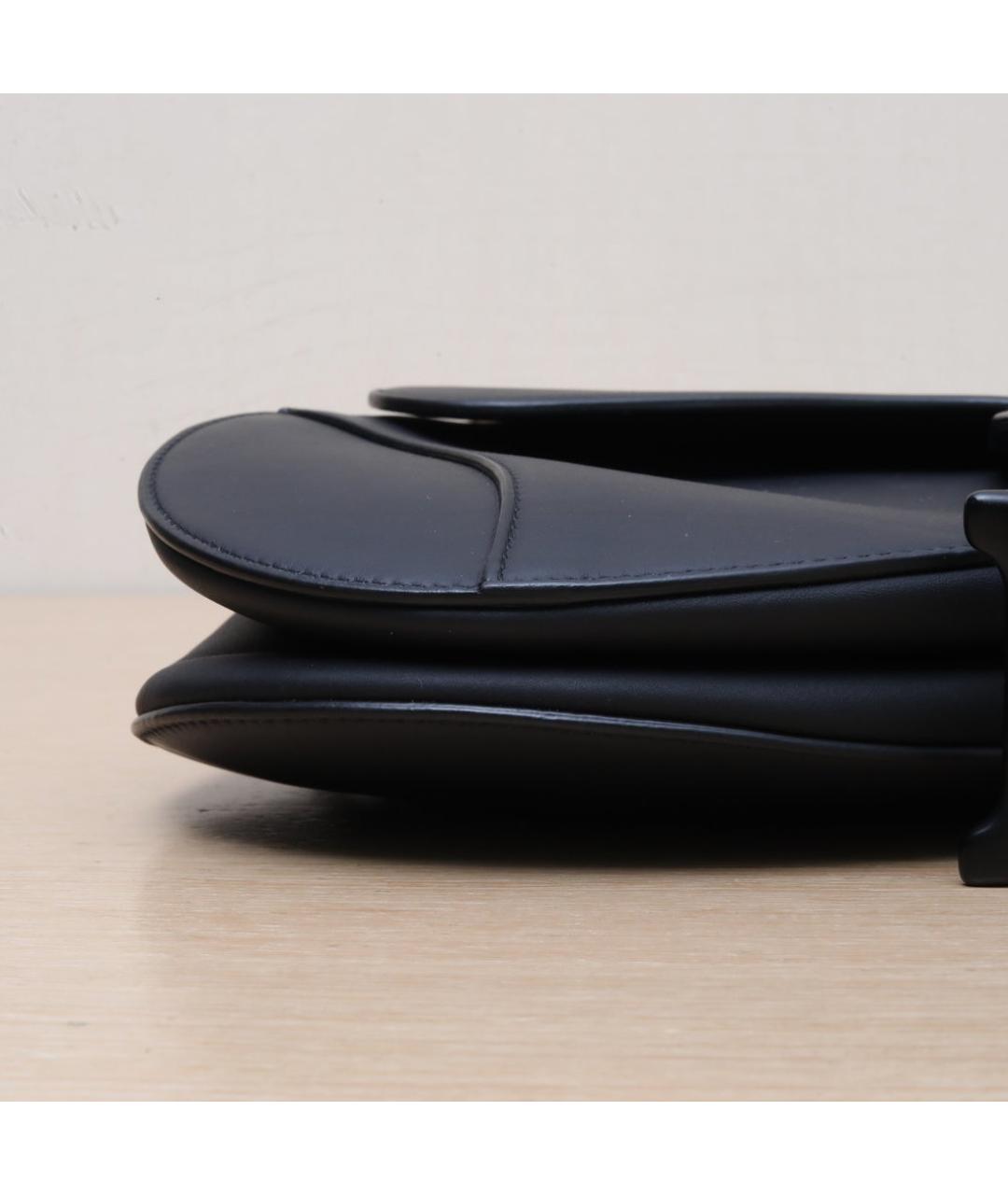 CHRISTIAN DIOR Черная кожаная сумка через плечо, фото 9