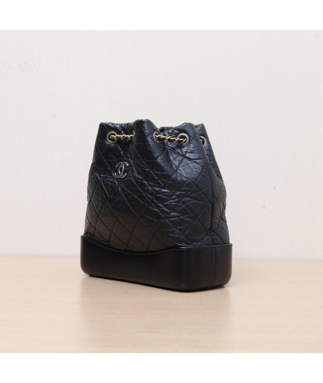 CHANEL Черный кожаный рюкзак, фото 4