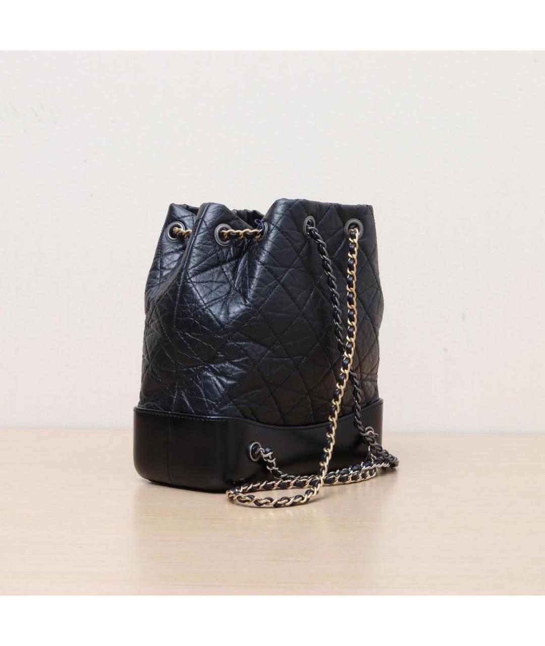 CHANEL Черный кожаный рюкзак, фото 6