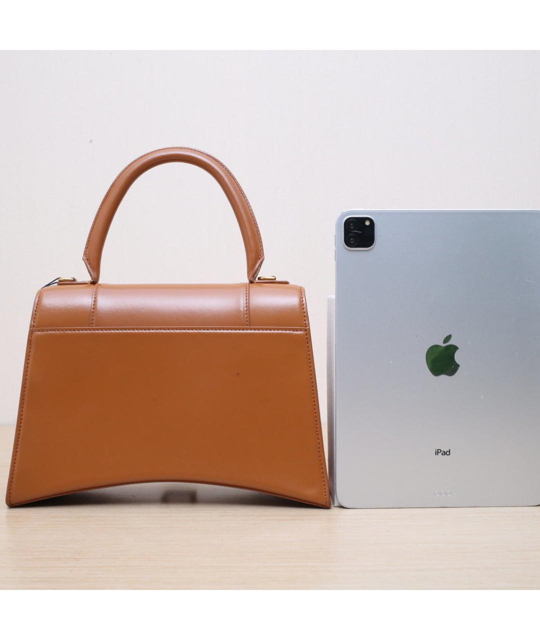 BALENCIAGA Коричневая кожаная сумка через плечо, фото 7