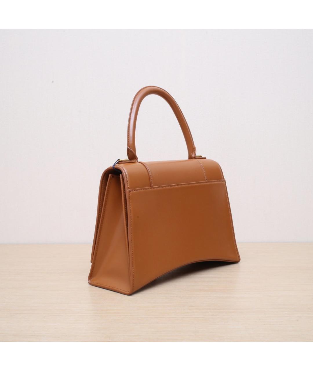 BALENCIAGA Коричневая кожаная сумка через плечо, фото 6