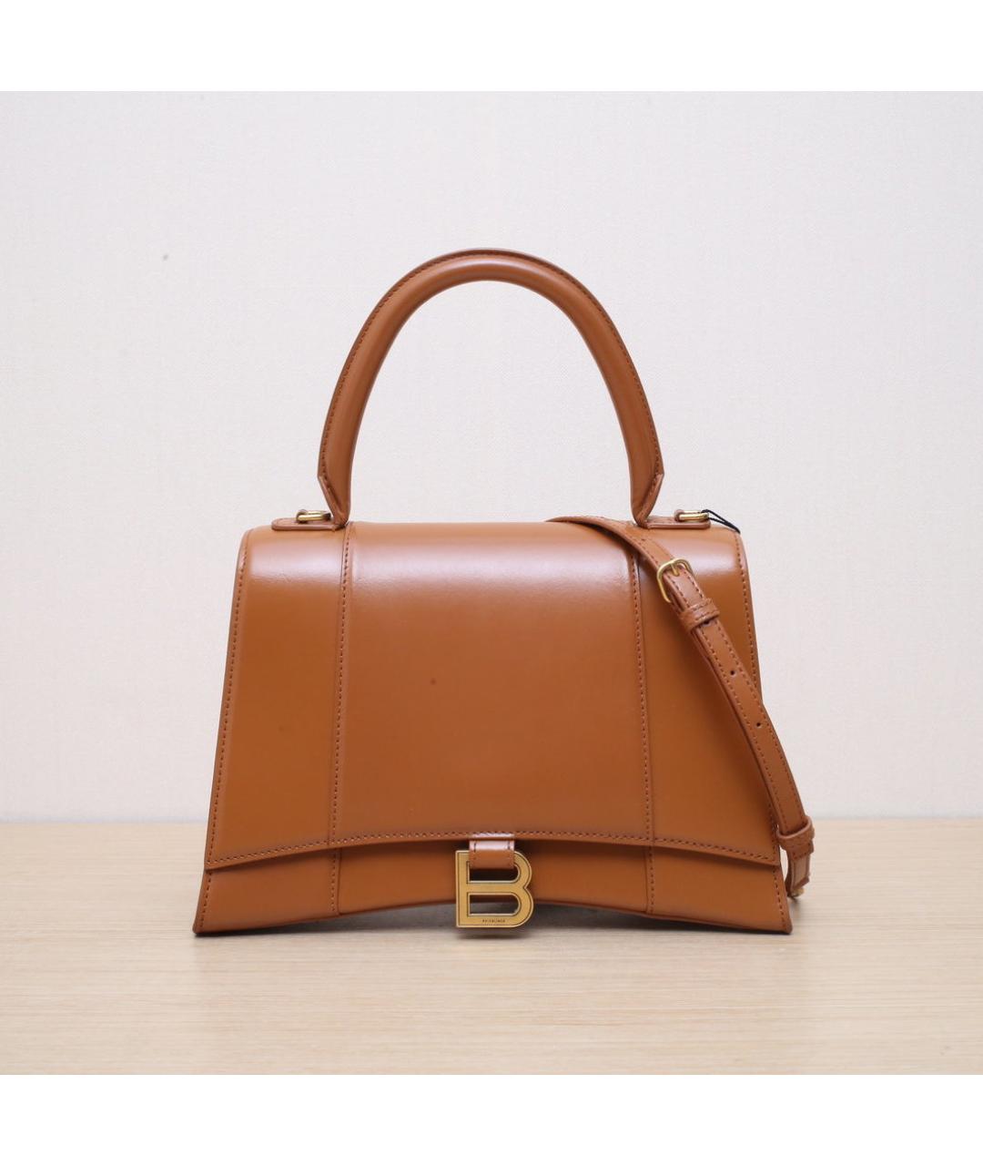 BALENCIAGA Коричневая кожаная сумка через плечо, фото 3