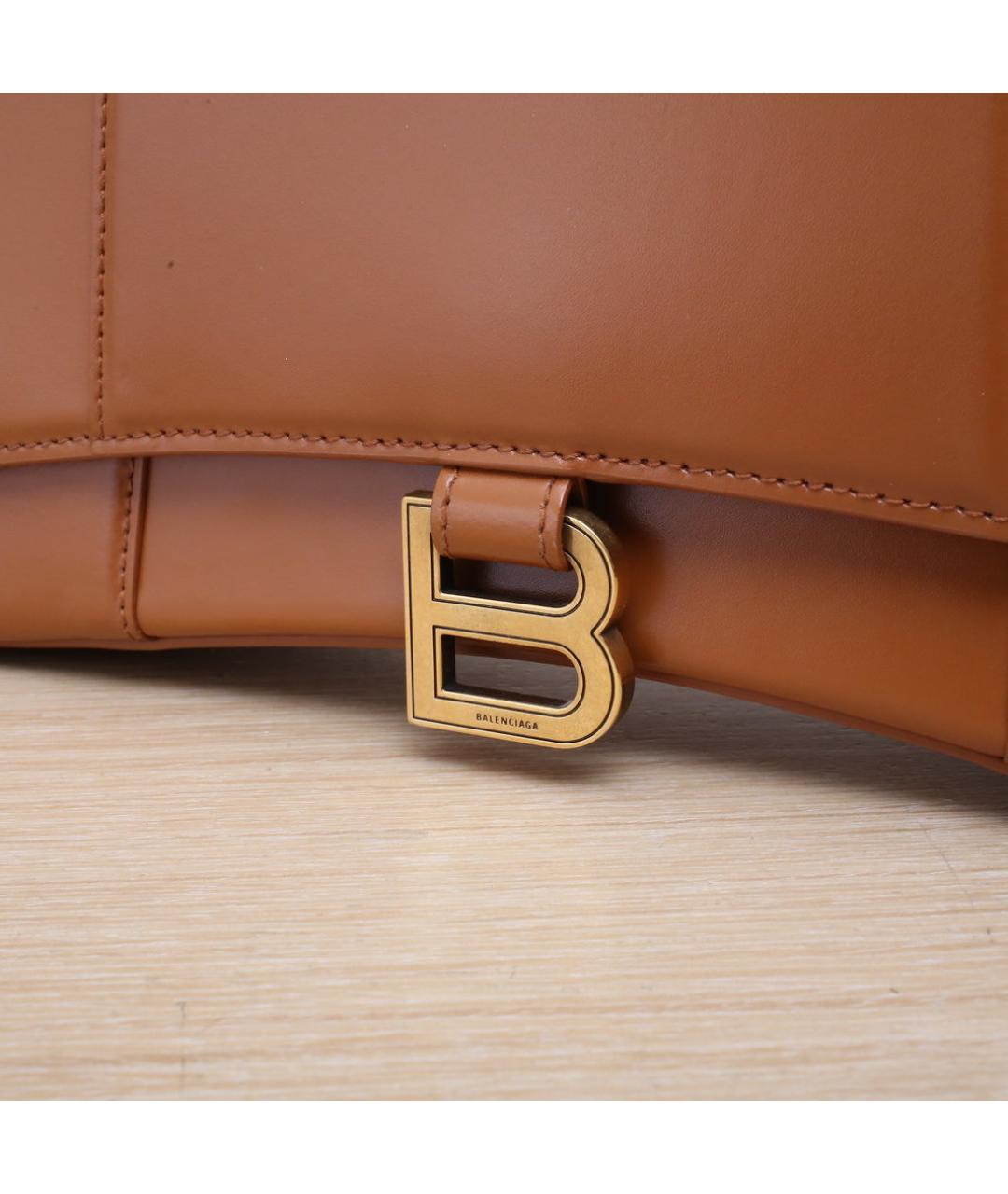 BALENCIAGA Коричневая кожаная сумка через плечо, фото 8