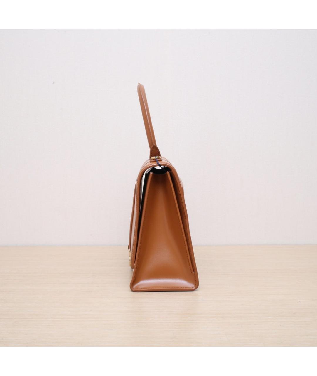 BALENCIAGA Коричневая кожаная сумка через плечо, фото 5