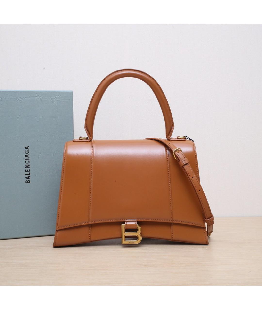 BALENCIAGA Коричневая кожаная сумка через плечо, фото 2