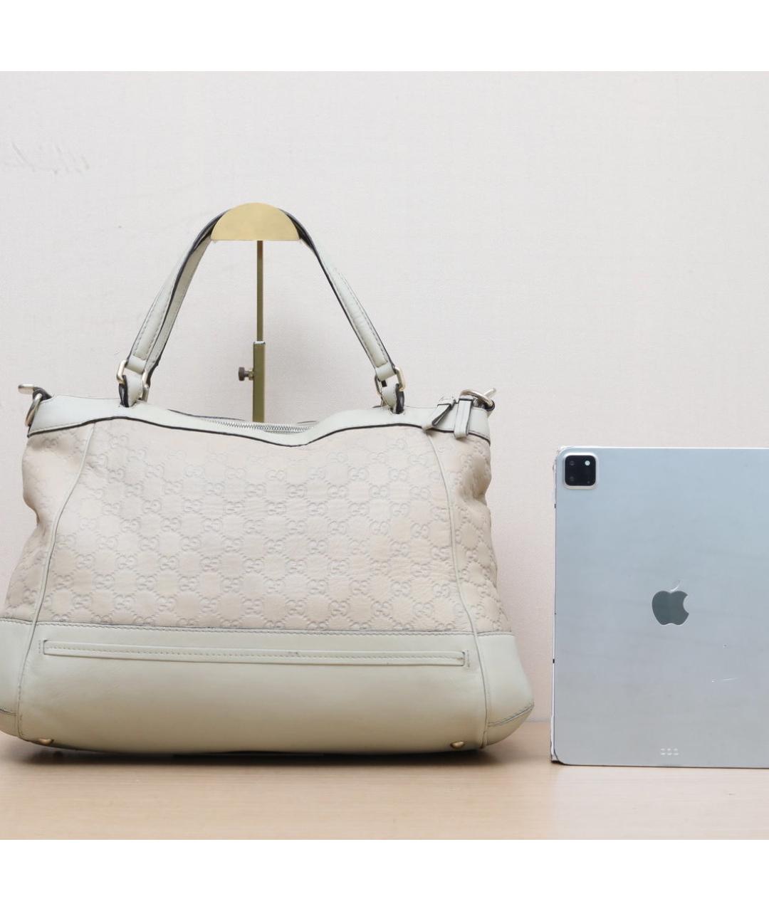 GUCCI Бежевая кожаная сумка через плечо, фото 7