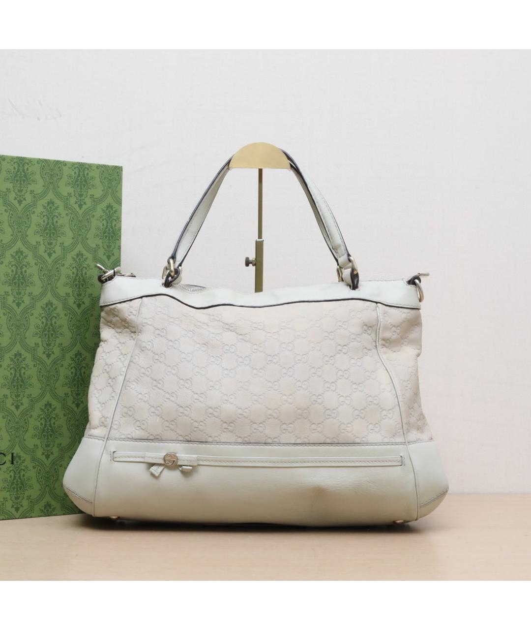 GUCCI Бежевая кожаная сумка через плечо, фото 2