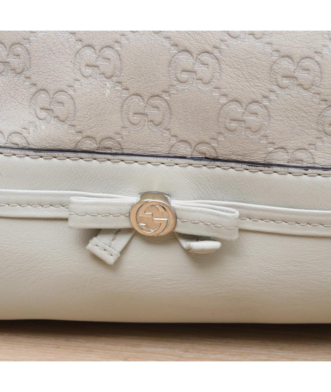 GUCCI Бежевая кожаная сумка через плечо, фото 8