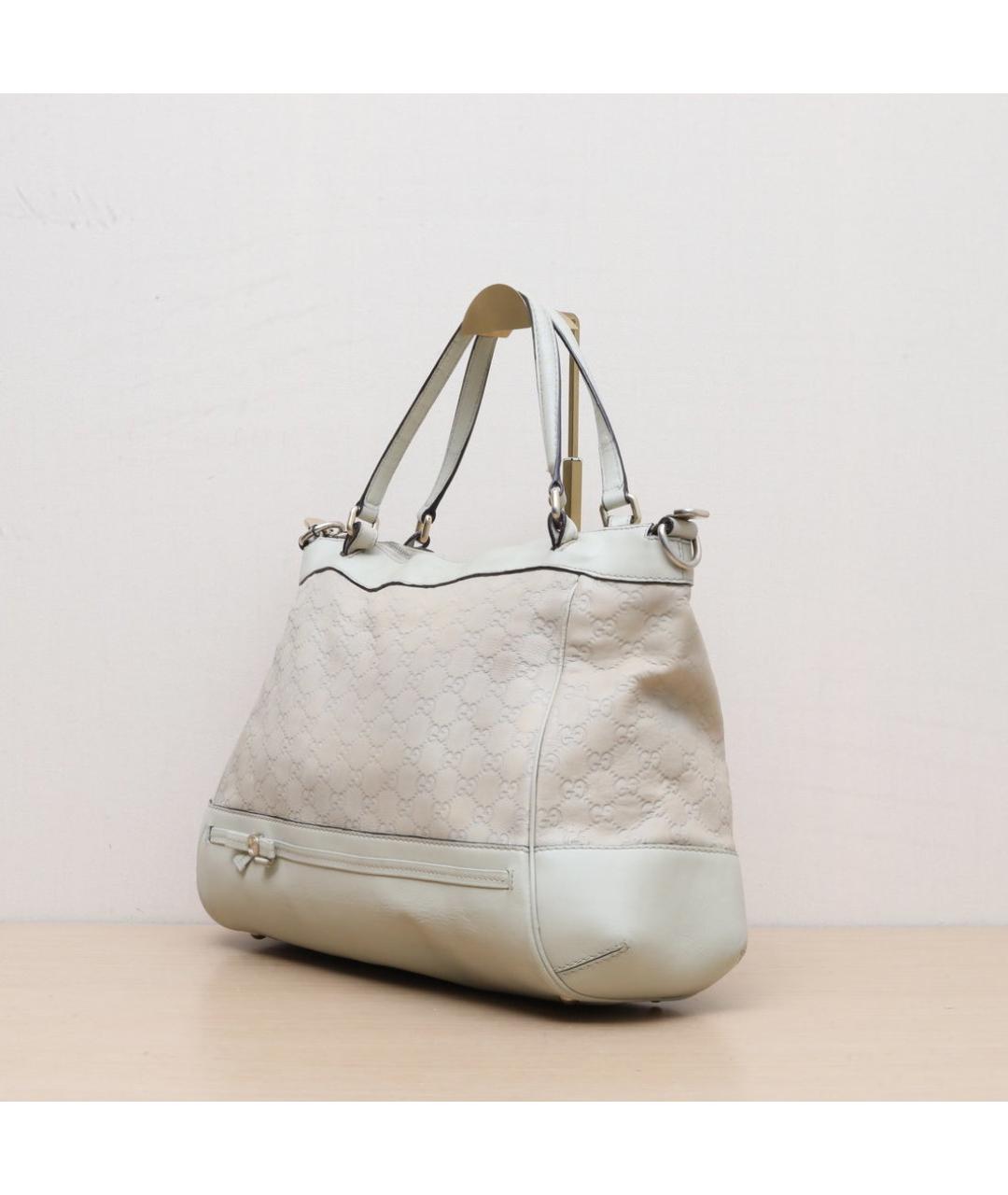 GUCCI Бежевая кожаная сумка через плечо, фото 4