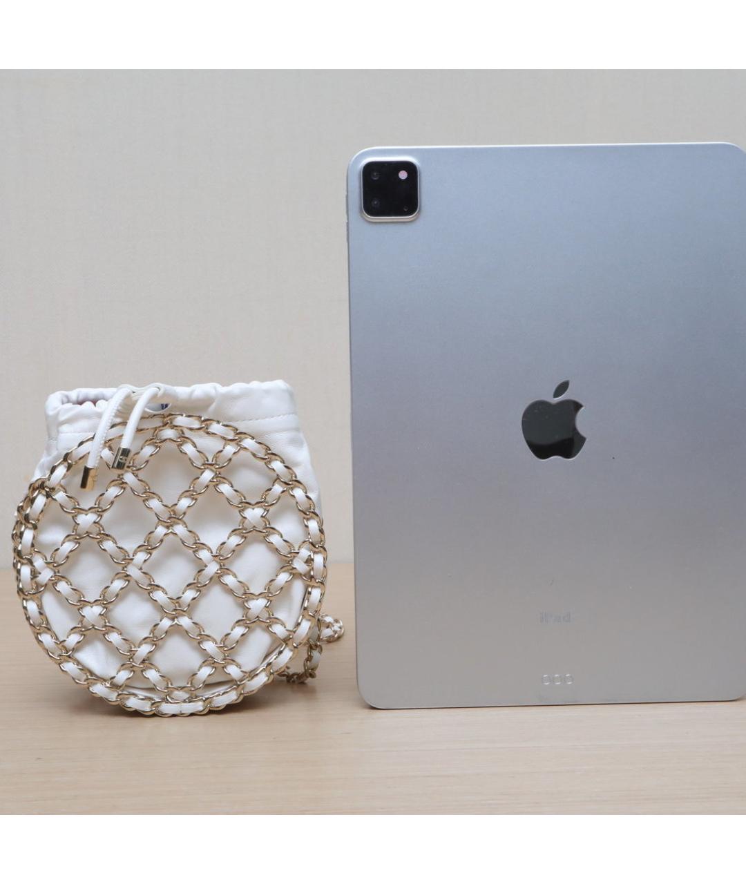 CHANEL Белая кожаная сумка через плечо, фото 7