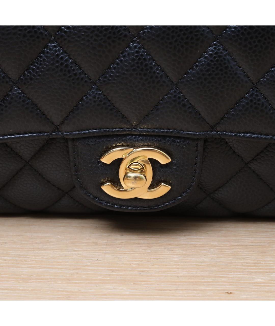 CHANEL Черная кожаная сумка через плечо, фото 8