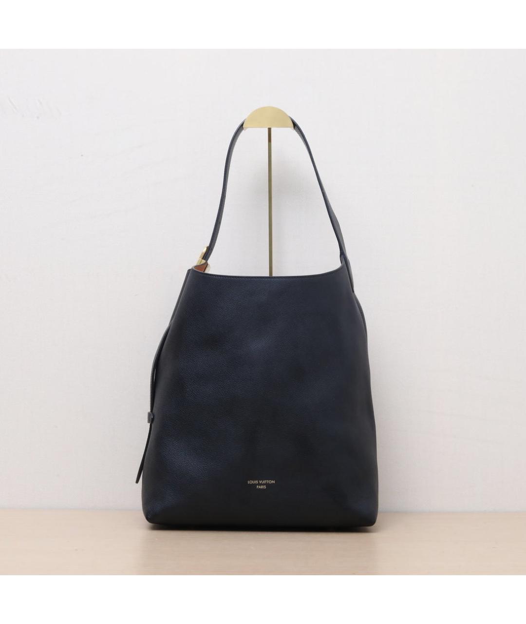 LOUIS VUITTON Черная кожаная сумка через плечо, фото 3