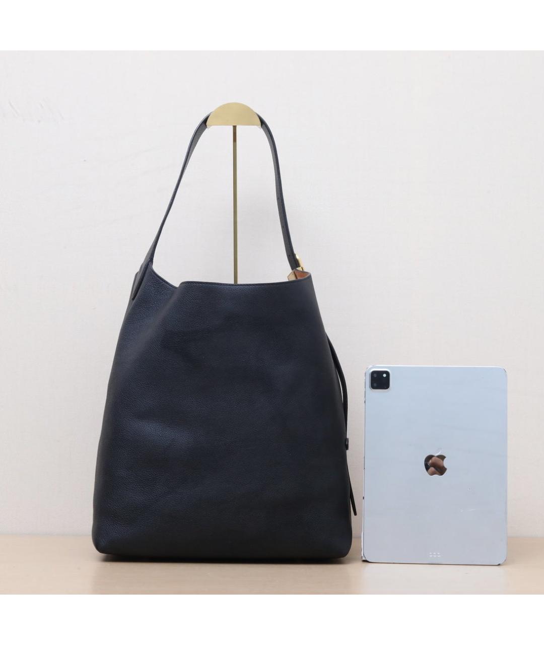 LOUIS VUITTON Черная кожаная сумка через плечо, фото 7