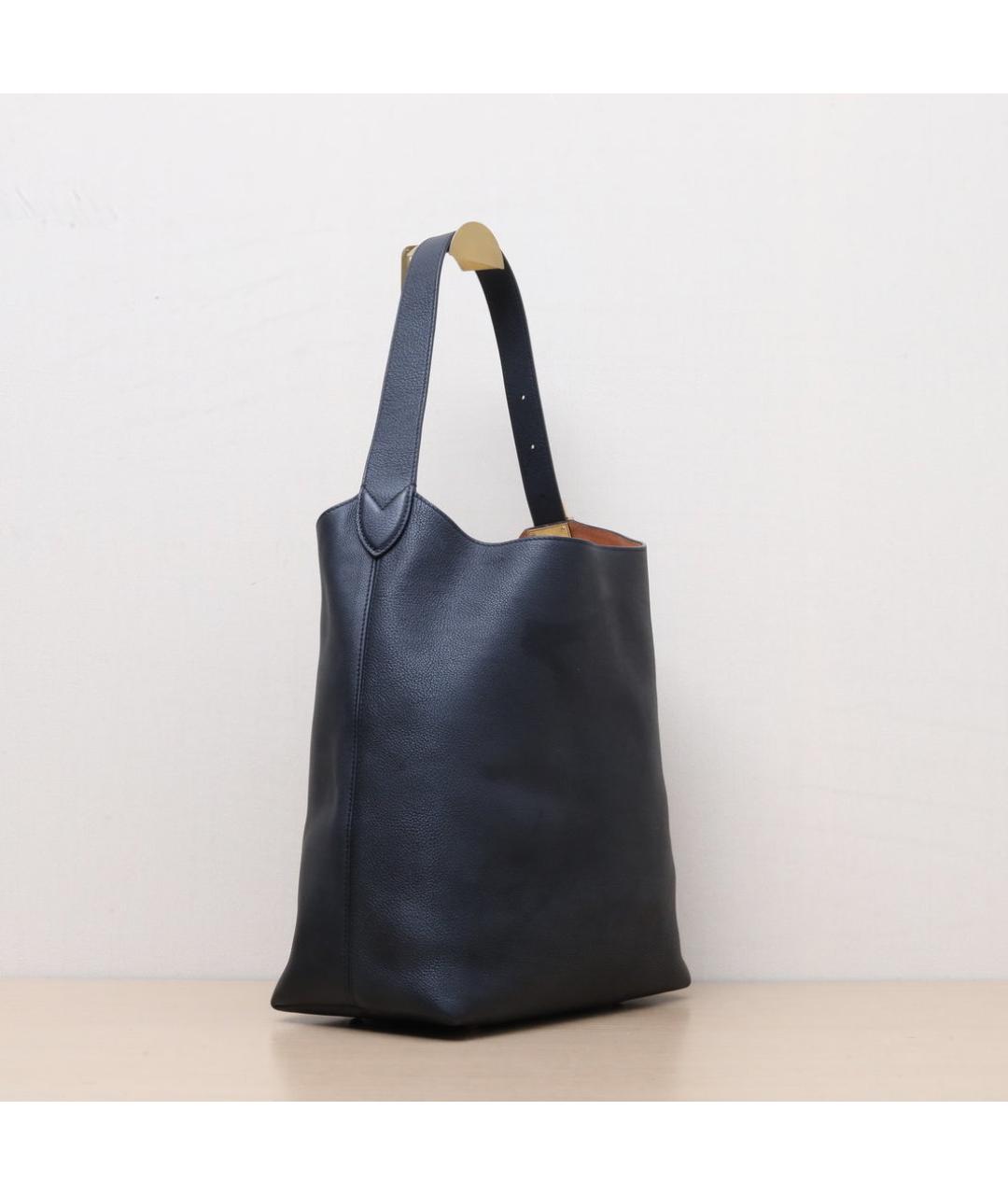 LOUIS VUITTON Черная кожаная сумка через плечо, фото 6