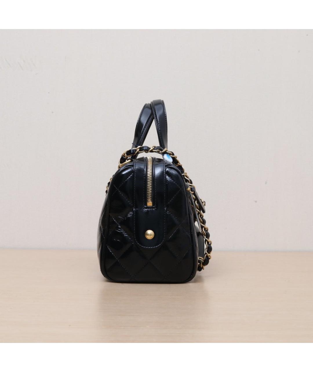 CHANEL Черная кожаная сумка через плечо, фото 5