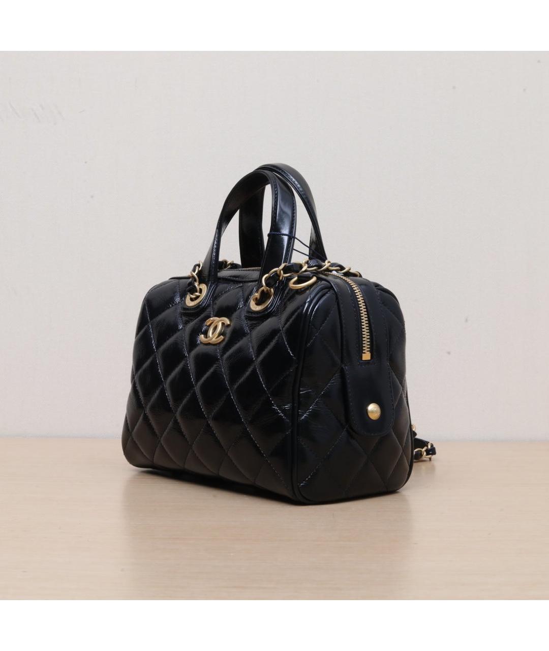 CHANEL Черная кожаная сумка через плечо, фото 4