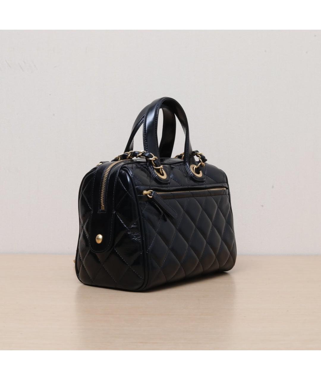 CHANEL Черная кожаная сумка через плечо, фото 6