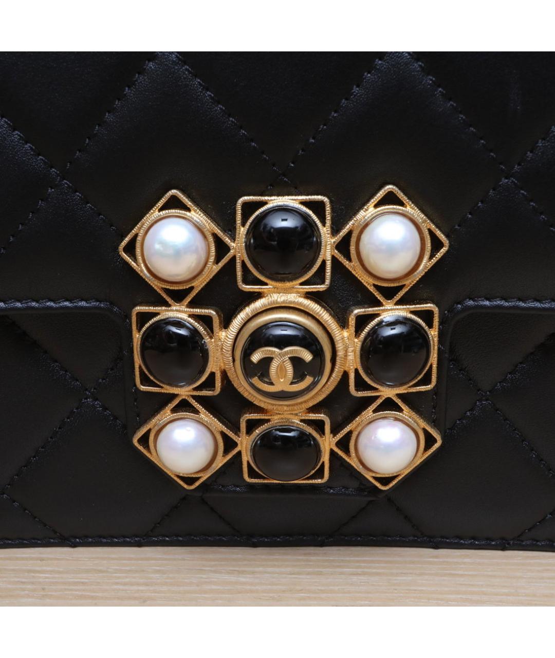 CHANEL Черная кожаная сумка через плечо, фото 8