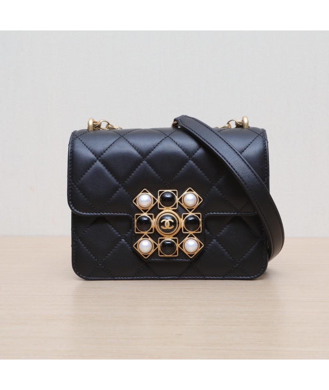 CHANEL Черная кожаная сумка через плечо, фото 3