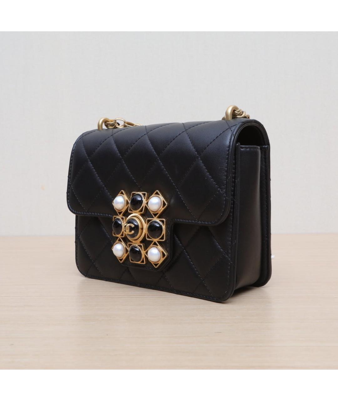 CHANEL Черная кожаная сумка через плечо, фото 4