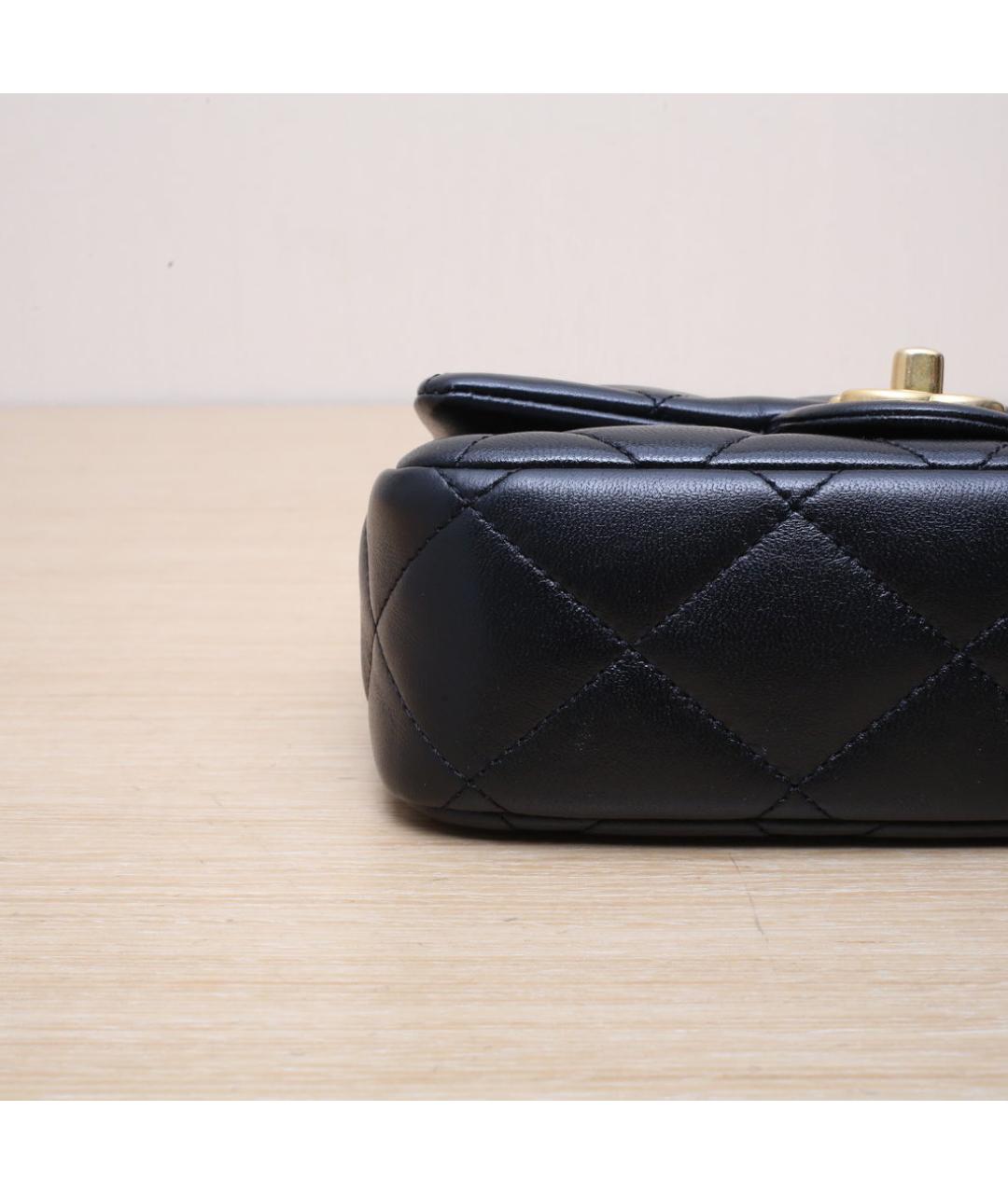 CHANEL Черная кожаная сумка через плечо, фото 9